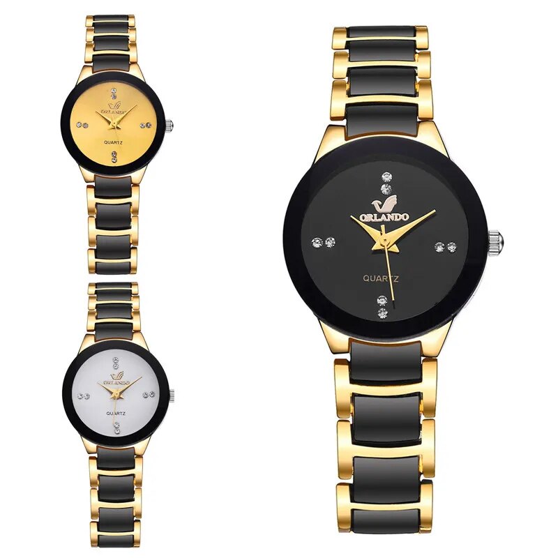 Fashion Women Watches Luxury Rhinestone Quartz Bracelet Wristwatches ORLANDO Gift Watch Zegarek Damski
