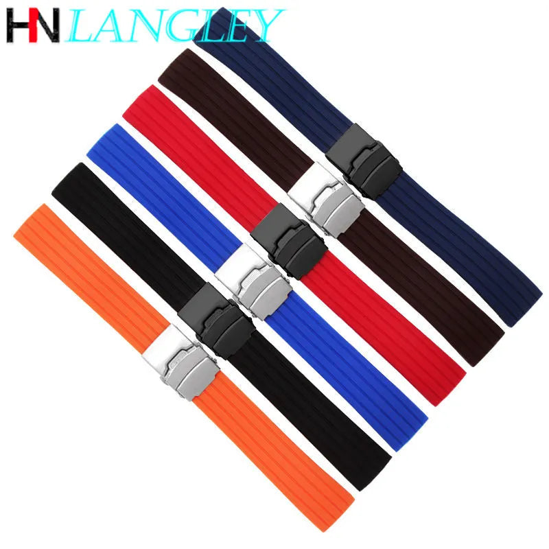 20mm 22mm Quick Release Silicone Watch Bands For Samsung Active 43mm 47mm for Fossil Watch Strap 18mm 24mm Rubber Sport Bands